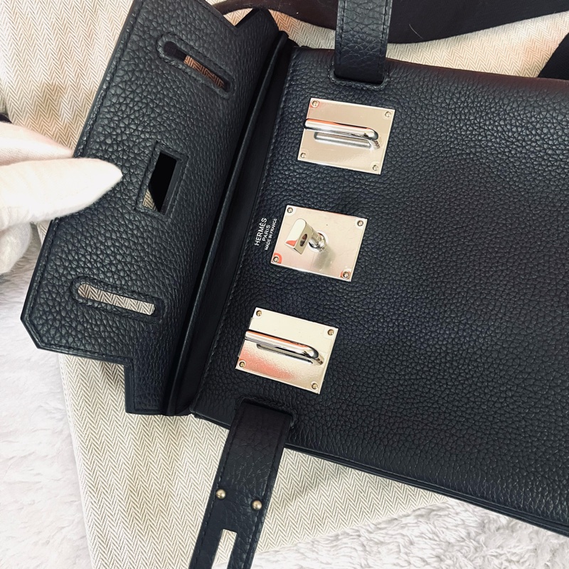 Hermes Hac a dos kelly #黑銀W刻-3