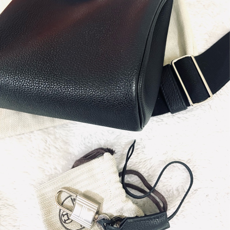 Hermes Hac a dos kelly #黑銀W刻-8