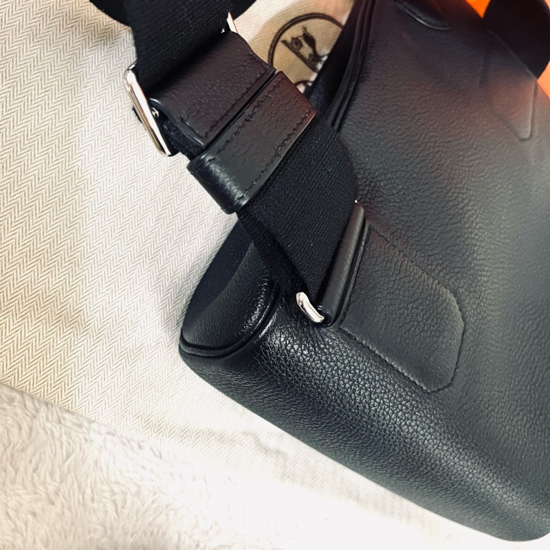 Hermes Hac a dos kelly #黑銀W刻-9