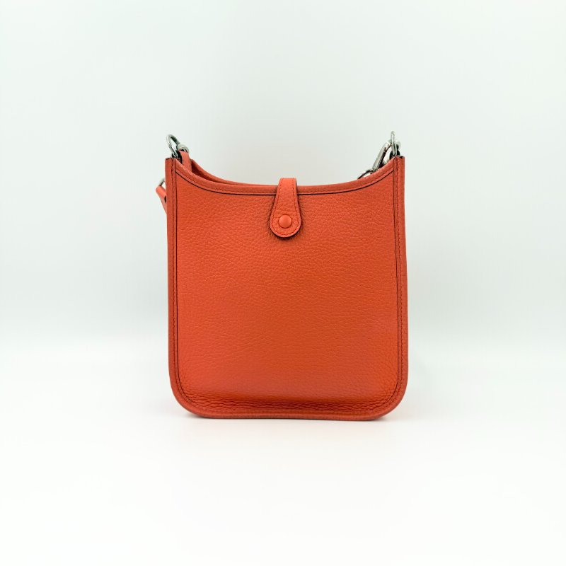 Hermes - 9T火焰橘TC銀釦╻Mini Evelyne 斜背包-2