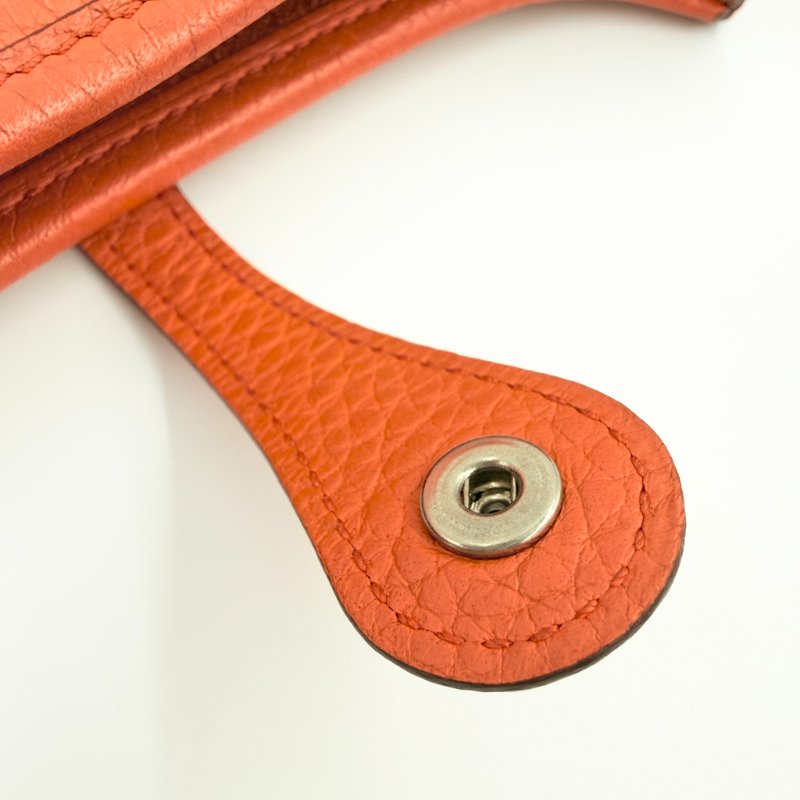 Hermes - 9T火焰橘TC銀釦╻Mini Evelyne 斜背包-18