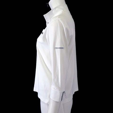 Burberry GOLF 格紋領白色棉質Polo 衫-1