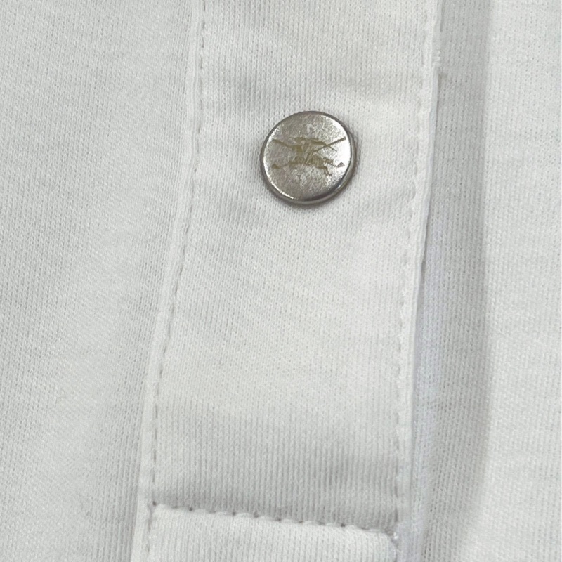 Burberry GOLF 格紋領白色棉質Polo 衫-5