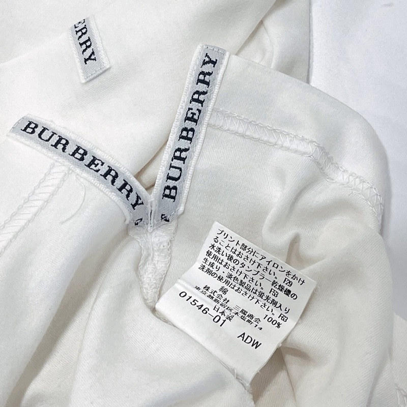 Burberry GOLF 格紋領白色棉質Polo 衫-9