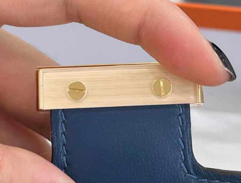 HERMES愛馬仕 Constance 19 D刻19年康康藍色金扣五金帶膜成色非常好-5