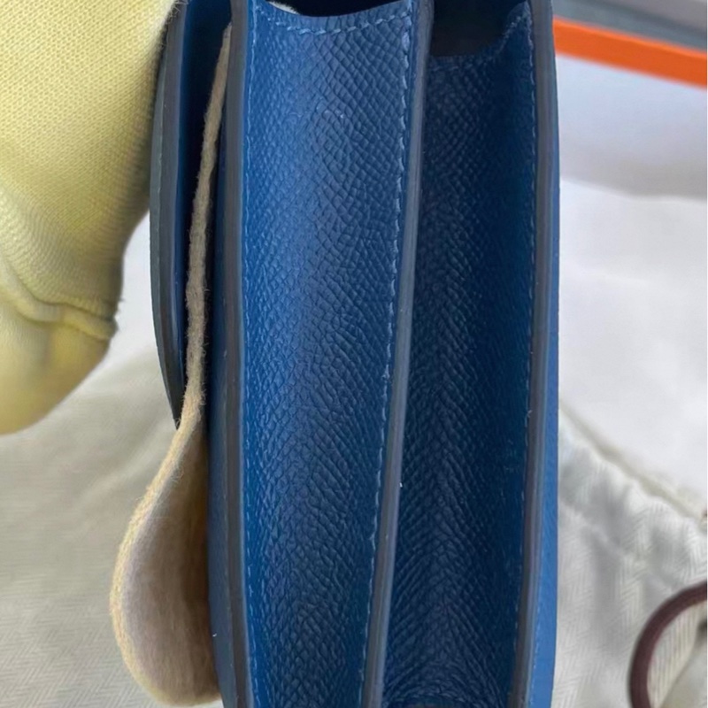 HERMES愛馬仕 Constance 19 D刻19年康康藍色金扣五金帶膜成色非常好-7