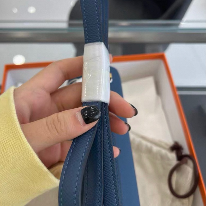 HERMES愛馬仕 Constance 19 D刻19年康康藍色金扣五金帶膜成色非常好-9