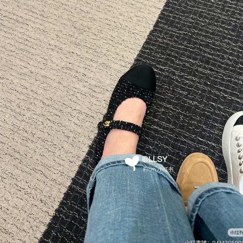 Chanel 25A 手工坊 毛呢亮片瑪莉珍#38-0