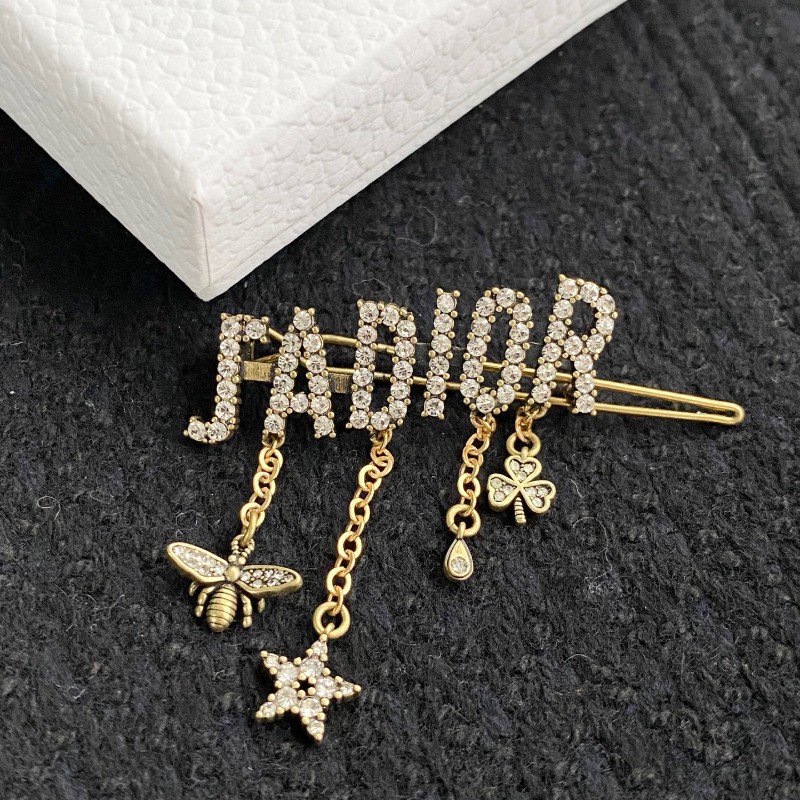 Dior迪奧經典jadior滿鑽流蘇小蜜蜂星星胸針-0
