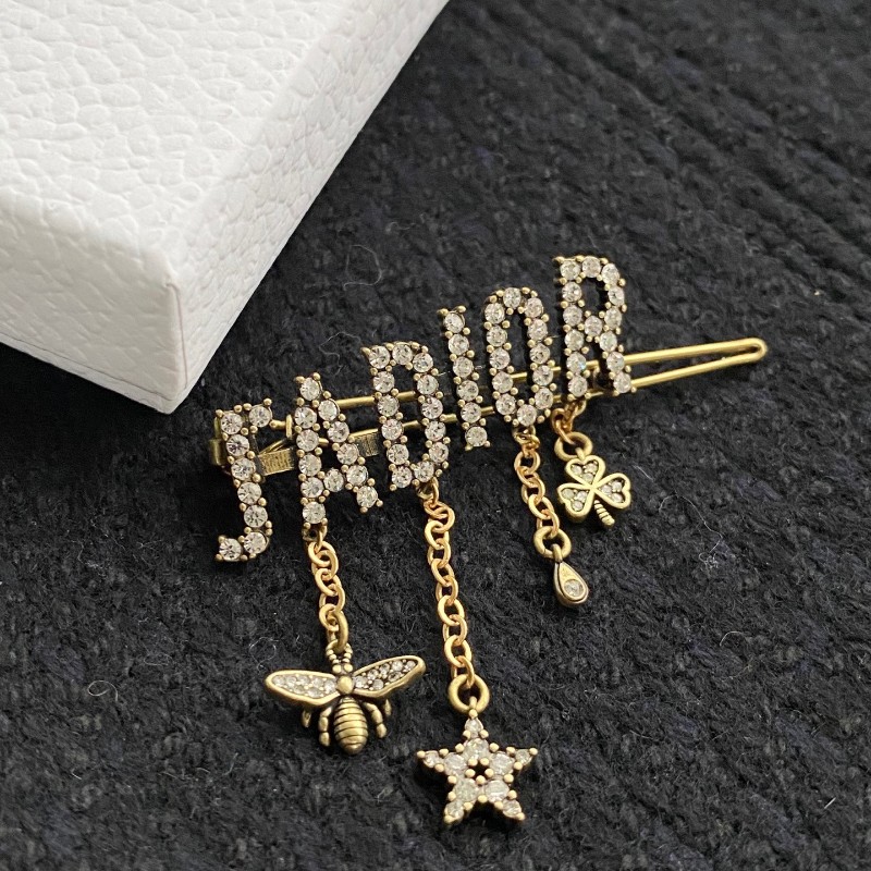 Dior迪奧經典jadior滿鑽流蘇小蜜蜂星星胸針-1