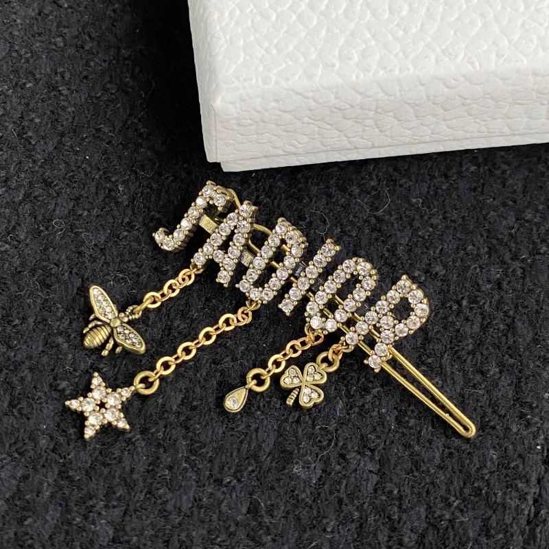 Dior迪奧經典jadior滿鑽流蘇小蜜蜂星星胸針-2