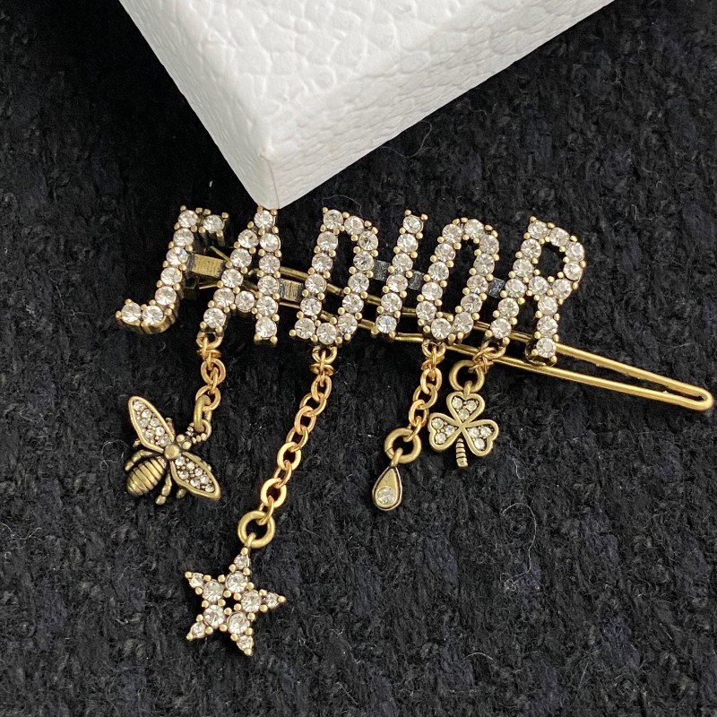 Dior迪奧經典jadior滿鑽流蘇小蜜蜂星星胸針-3