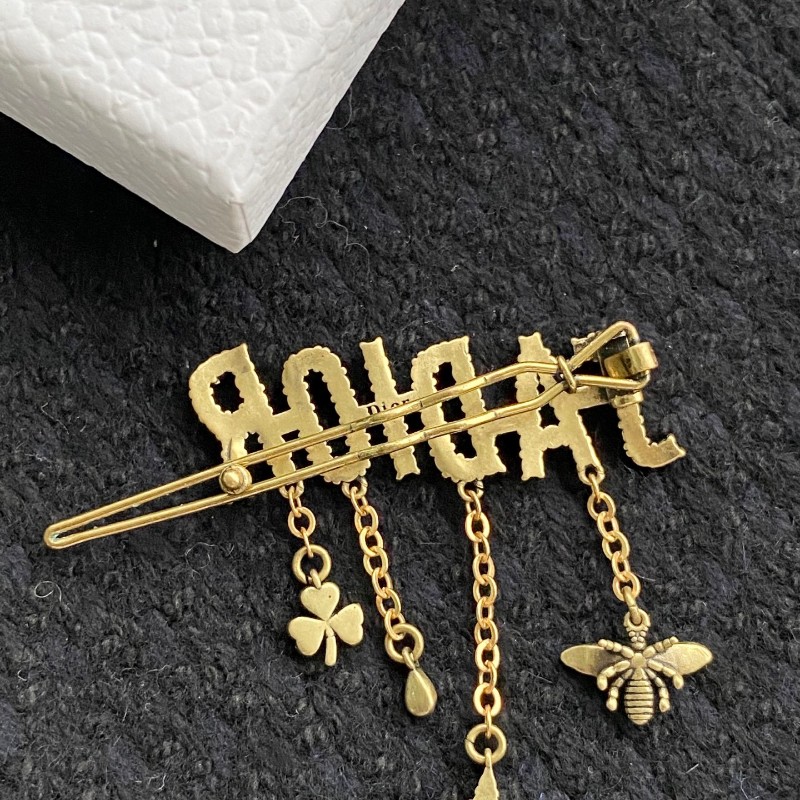 Dior迪奧經典jadior滿鑽流蘇小蜜蜂星星胸針-5