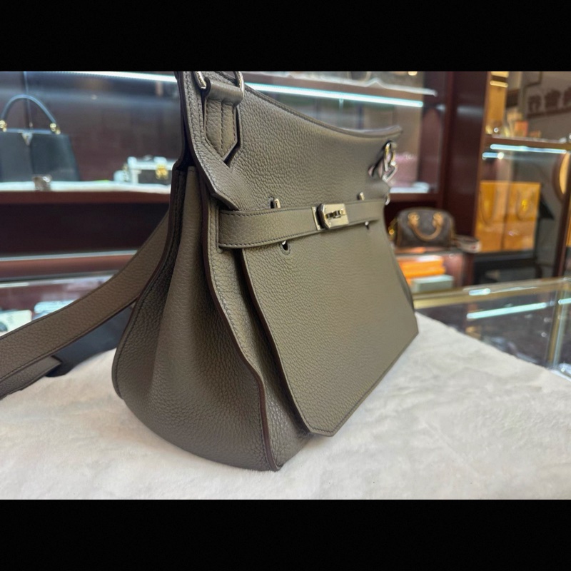 Hermes 大象灰吉普賽 Jypsiere 34 框p刻  上身真的很有感覺呀 大象灰經典真的好喜歡-1