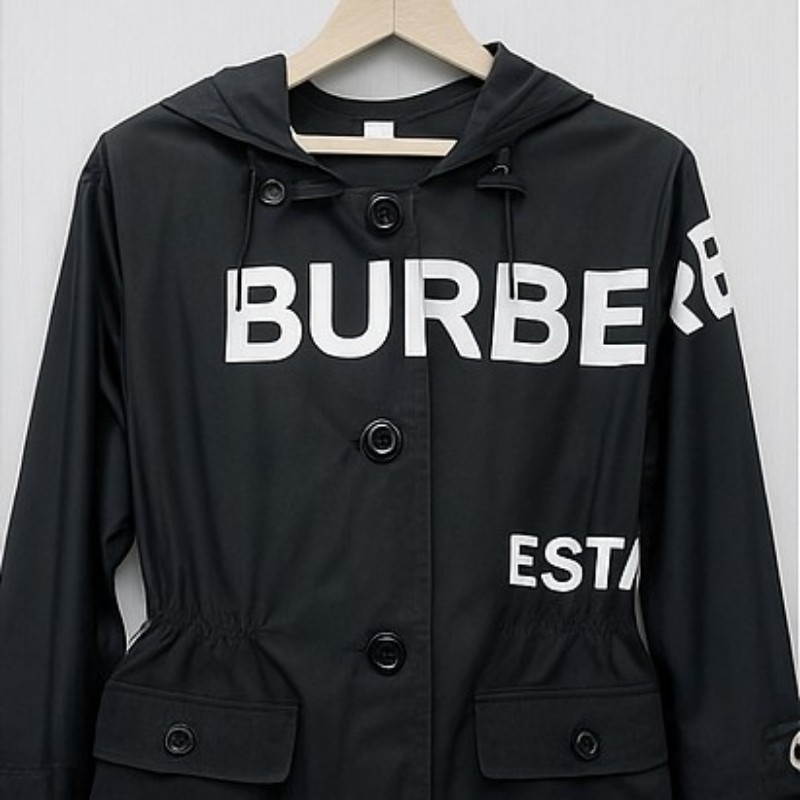 BURBERRY 黑白時尚風衣-0