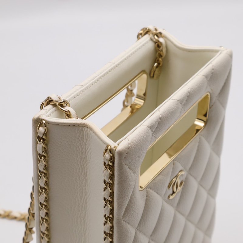 CHANEL 22S盒子晚宴包 - 白金-3