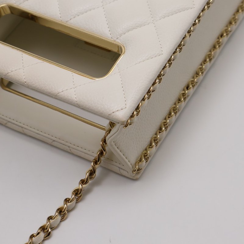 CHANEL 22S盒子晚宴包 - 白金-6