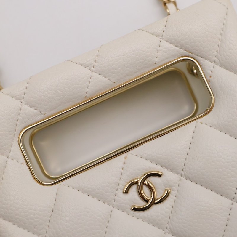 CHANEL 22S盒子晚宴包 - 白金-8