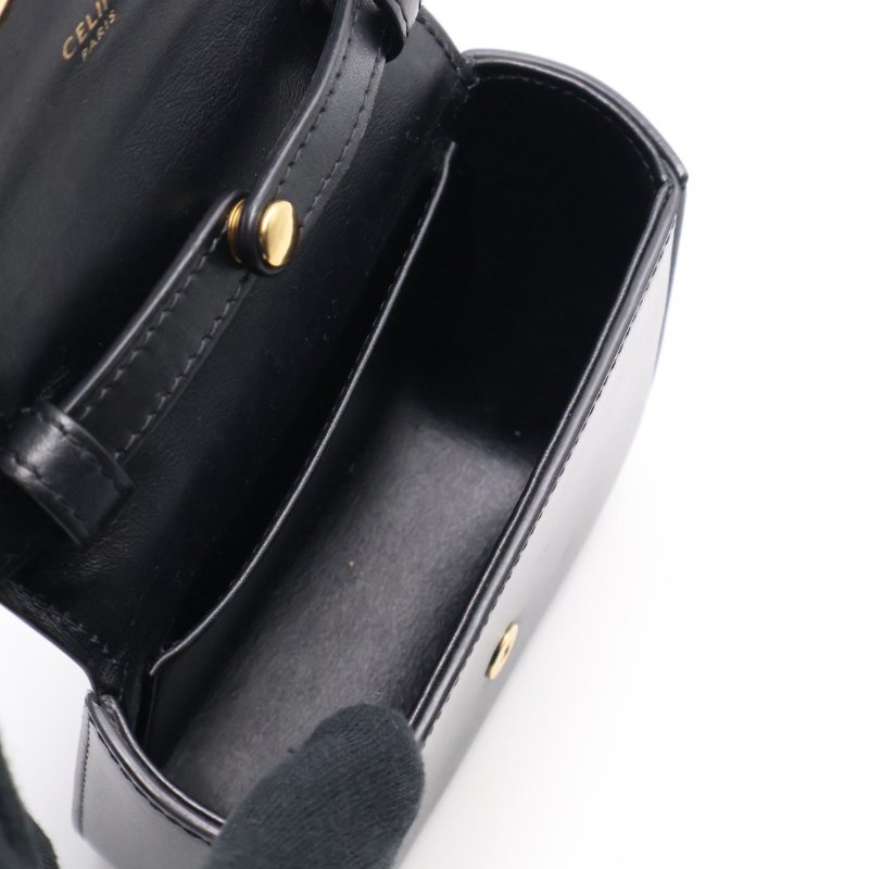 CELINE 凱旋釦Mini box - 黑金-2