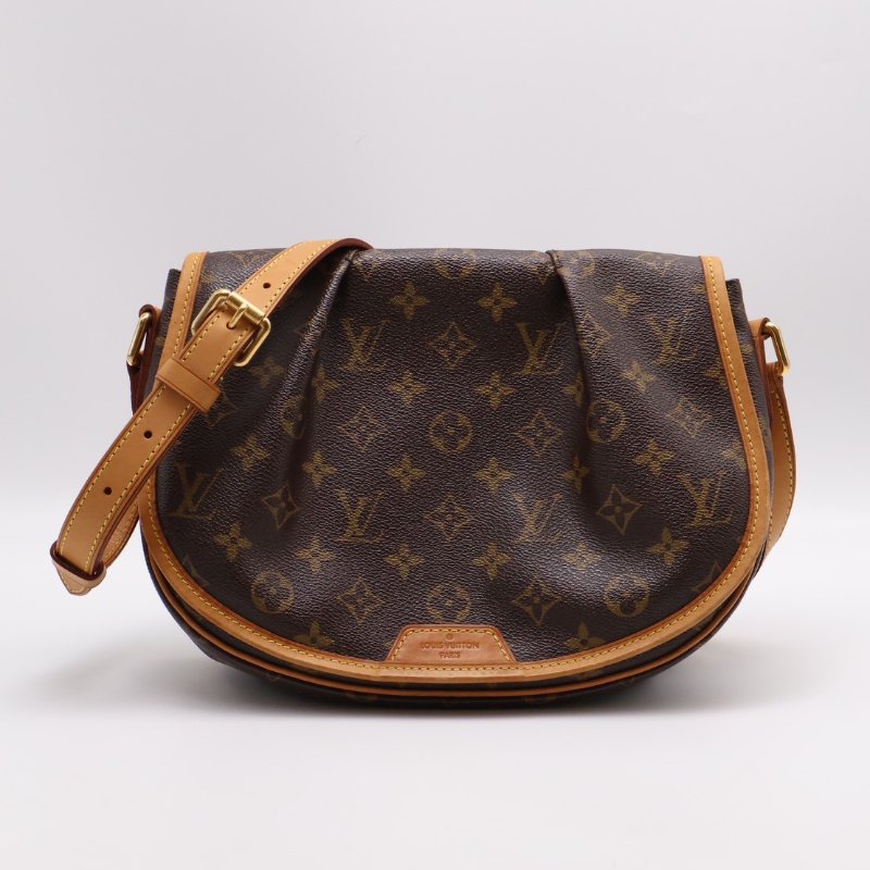 LOUIS VUITTON Menilmontant摺皺馬鞍包 - PM-0