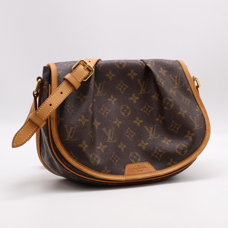LOUIS VUITTON Menilmontant摺皺馬鞍包 - PM-8