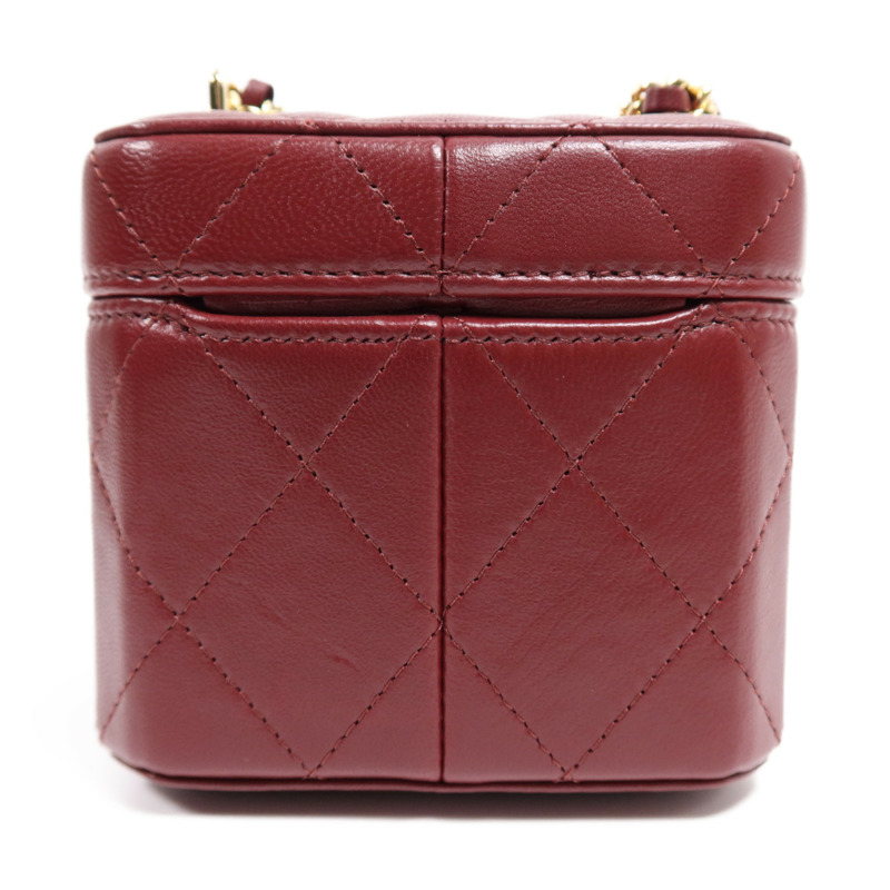CHANEL 羊皮皮革Mini Vanity Case金扣鏈帶肩背袋-1