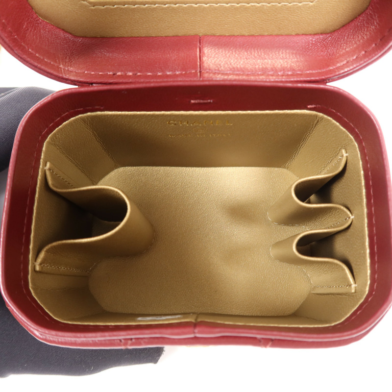 CHANEL 羊皮皮革Mini Vanity Case金扣鏈帶肩背袋-4