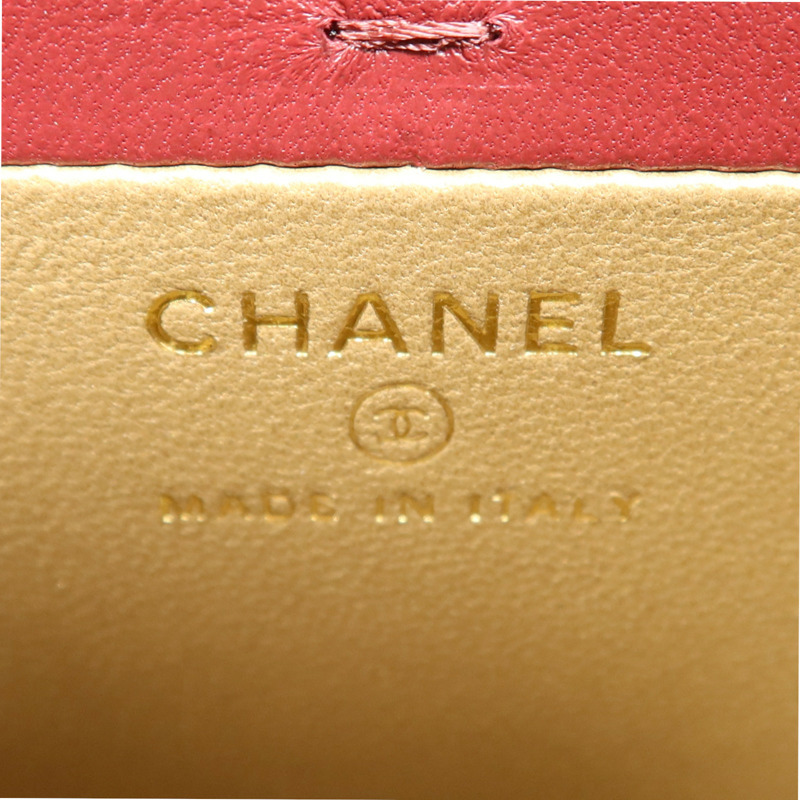 CHANEL 羊皮皮革Mini Vanity Case金扣鏈帶肩背袋-7