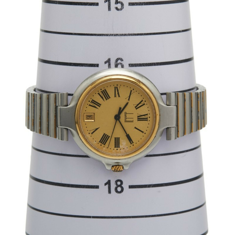 Dunhill Millennium 石英錶,金色錶盤,不銹鋼,鍍層,男士-6