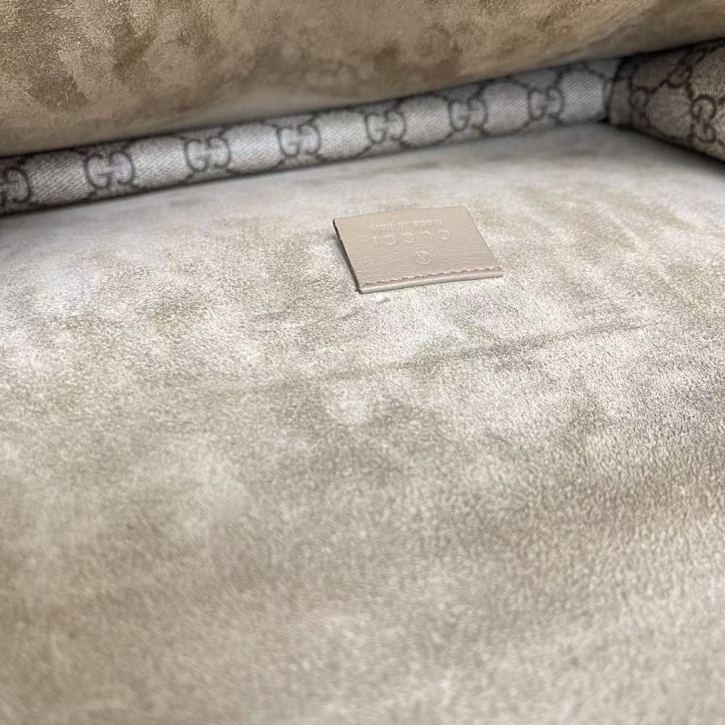 GUCCI 酒神中號。老花卡其色鏈條包 肩背包 斜背包-8