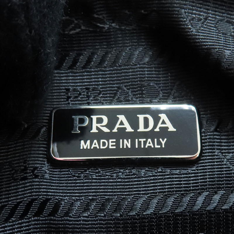 粉色毛巾布 Re-Edition HOBO 肩背包 銀扣 1NE515【PRADA 普拉達】 1NE515-7