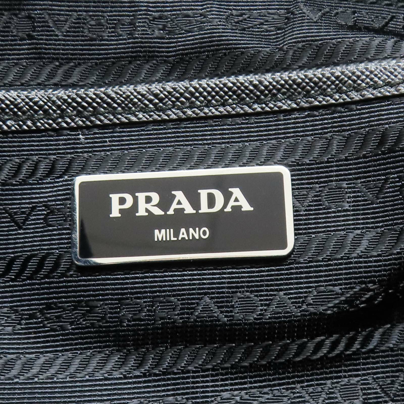 黑色尼龍 Re-Nylon 後背包 銀扣 1BZ070【PRADA 普拉達】 1BZ070-9