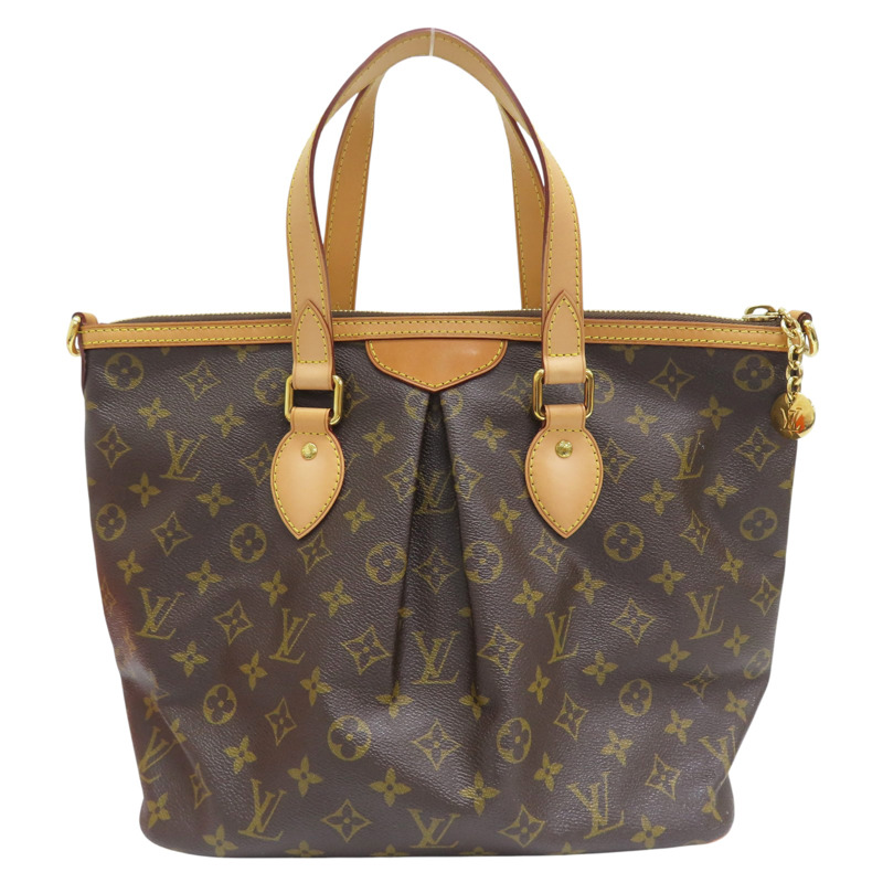 棕色 原花帆布 Palermo PM 兩用包【LOUIS VUITTON LV 路易威登】 M40145-1