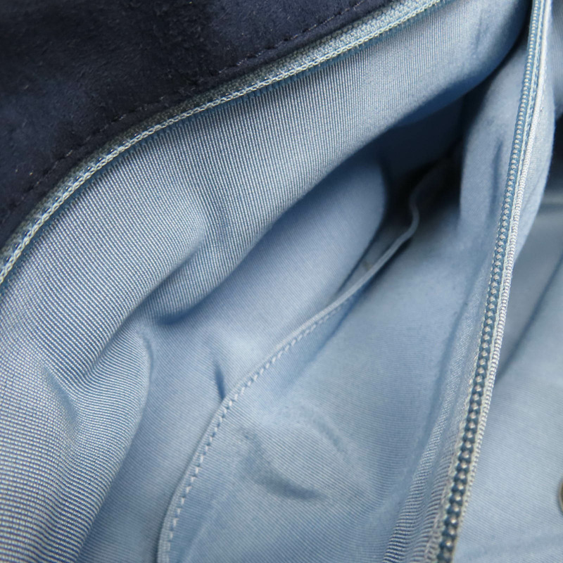 藍色 麂皮 鍊帶 肩背包 無卡【CHANEL 香奈兒】-6