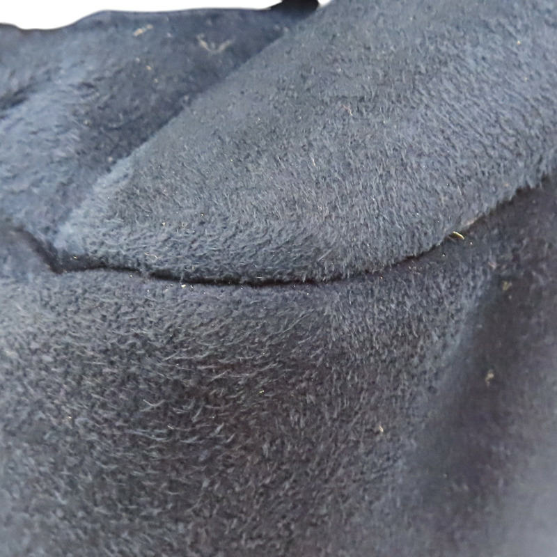 藍色 麂皮 鍊帶 肩背包 無卡【CHANEL 香奈兒】-17