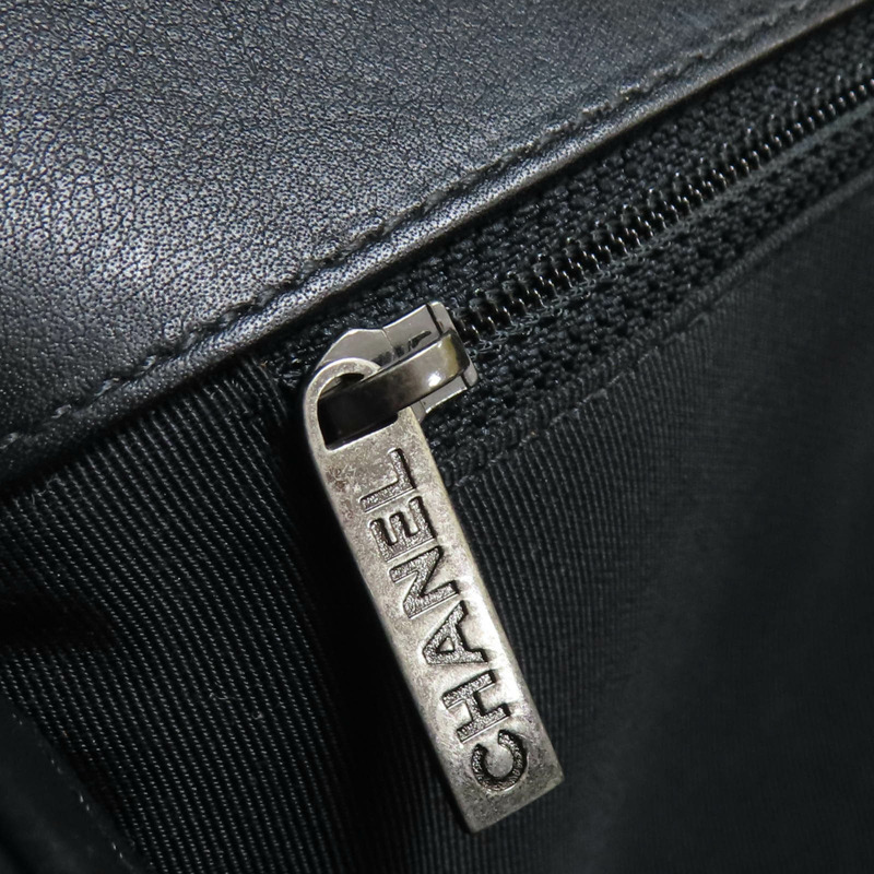 黑色 山型紋 牛皮 Boy28 肩背包 (無卡)【CHANEL 香奈兒】 A92193-11