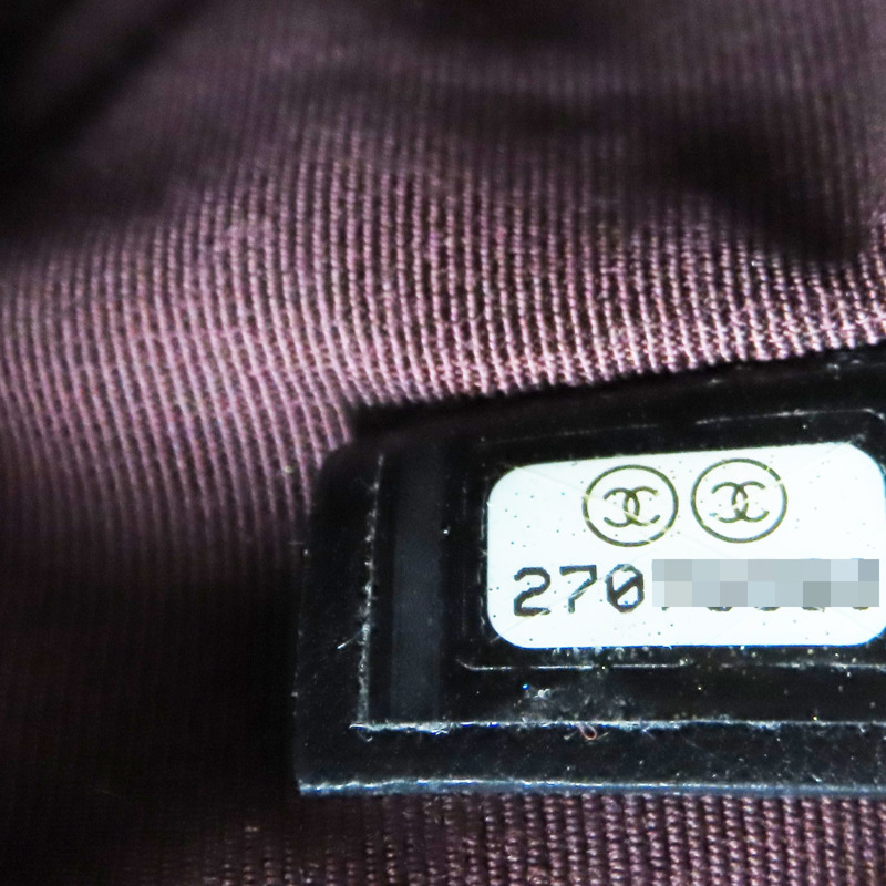 黑色 山羊皮 山型紋 手拿包【CHANEL 香奈兒】-8