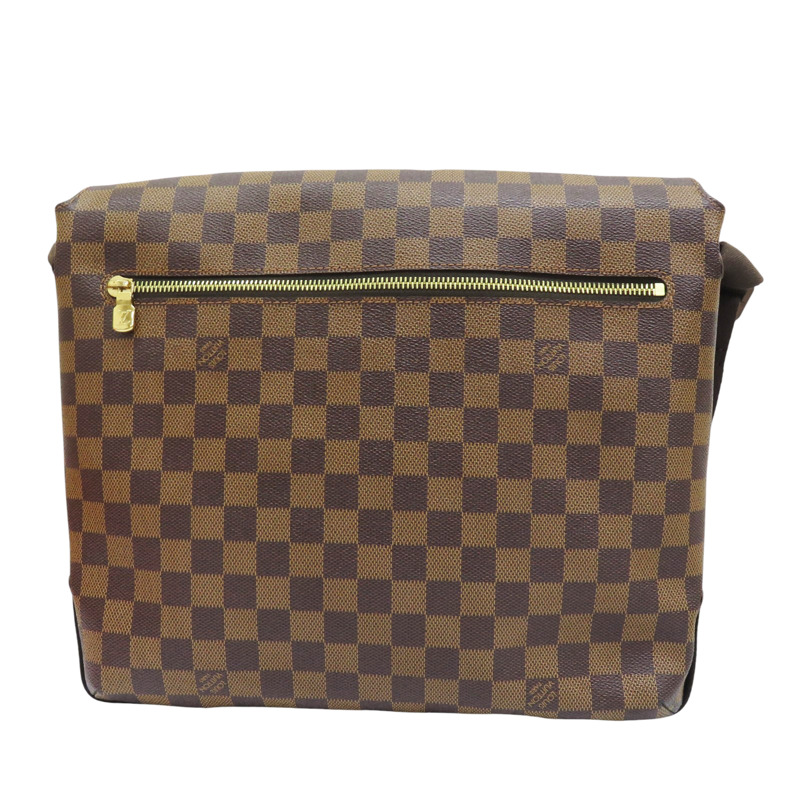 棕色 棋盤格 原花 PVC塗層帆布 Brooklyn MM 肩背包【LOUIS VUITTON LV 路易威登】 N51211-1