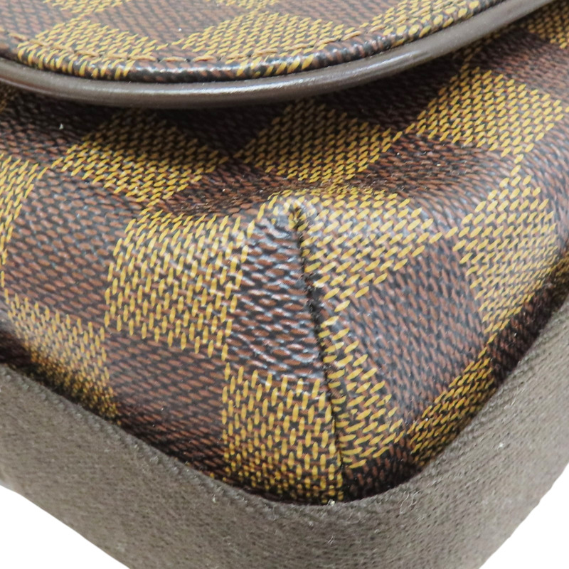 棕色 棋盤格 原花 PVC塗層帆布 Brooklyn MM 肩背包【LOUIS VUITTON LV 路易威登】 N51211-10