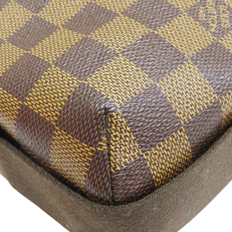 棕色 棋盤格 原花 PVC塗層帆布 Brooklyn MM 肩背包【LOUIS VUITTON LV 路易威登】 N51211-11