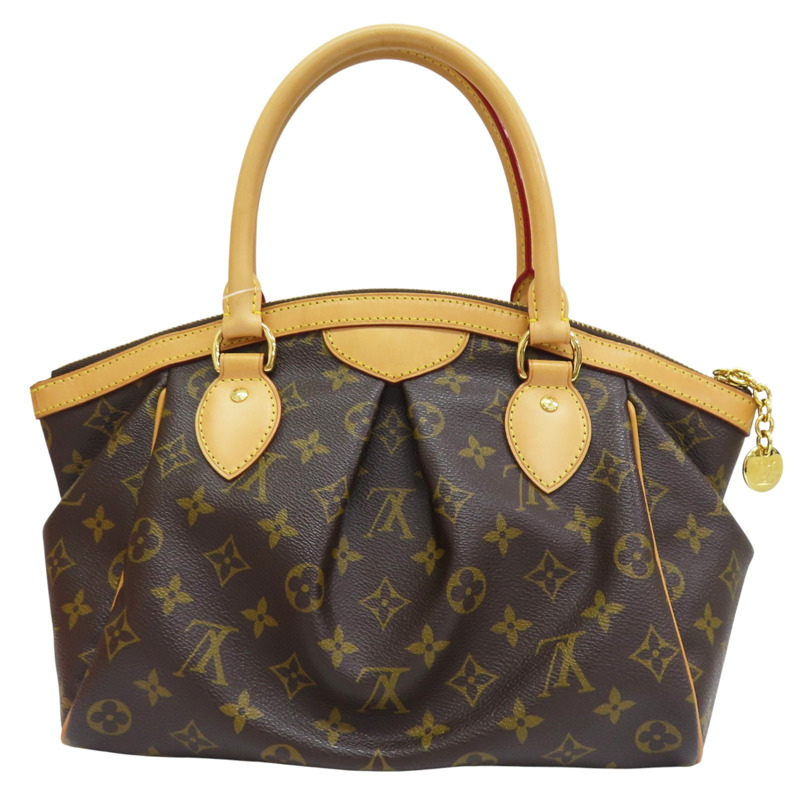 棕色 原花 PVC塗層帆布 Tivoli PM 肩背包【LOUIS VUITTON LV 路易威登】 M40143-1