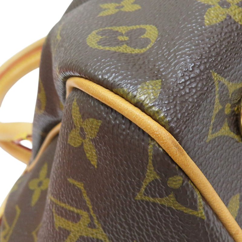 棕色 原花 PVC塗層帆布 Tivoli PM 肩背包【LOUIS VUITTON LV 路易威登】 M40143-8