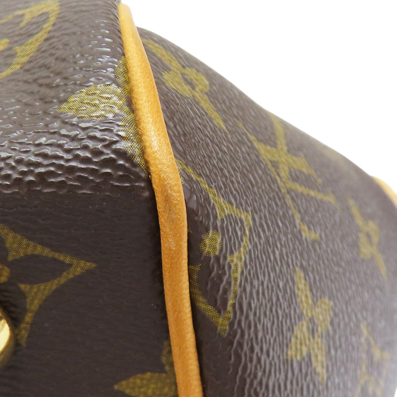棕色 原花 PVC塗層帆布 Tivoli PM 肩背包【LOUIS VUITTON LV 路易威登】 M40143-11