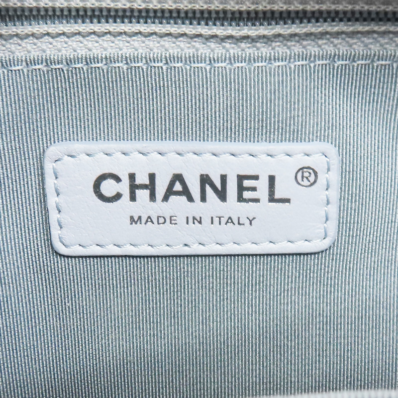 藍色 牛皮 流浪包 鍊帶 肩背包【CHANEL 香奈兒】 A93824-5