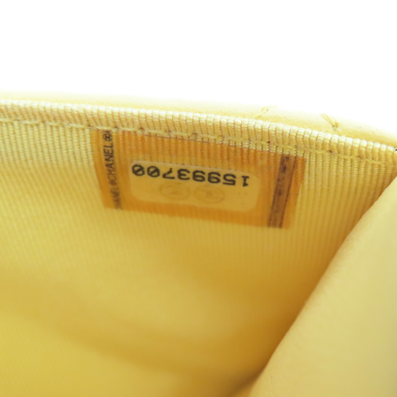 黃色 牛皮 WOC 鍊帶 肩背包 染色【CHANEL 香奈兒】 A33814-7