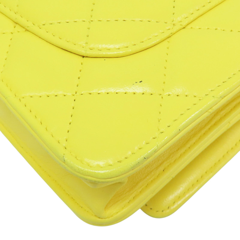 黃色 牛皮 WOC 鍊帶 肩背包 染色【CHANEL 香奈兒】 A33814-13