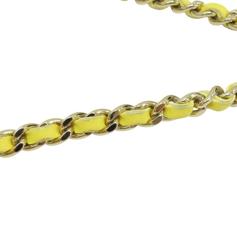 黃色 牛皮 WOC 鍊帶 肩背包 染色【CHANEL 香奈兒】 A33814-14