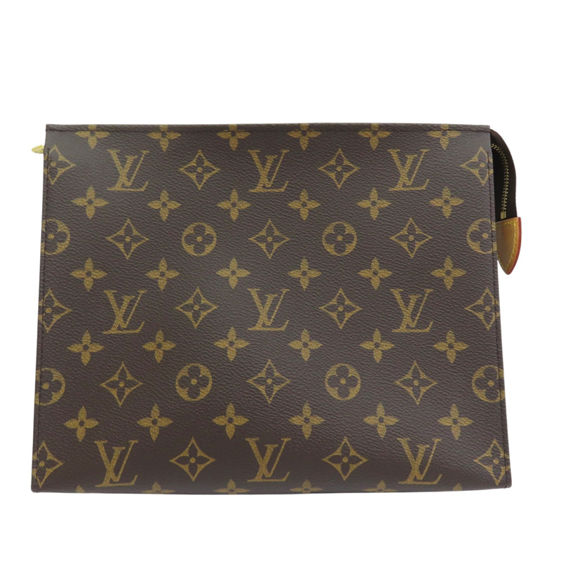 棕色 原花帆布 Pochette 手拿包【LOUIS VUITTON LV 路易威登】 M47542-0
