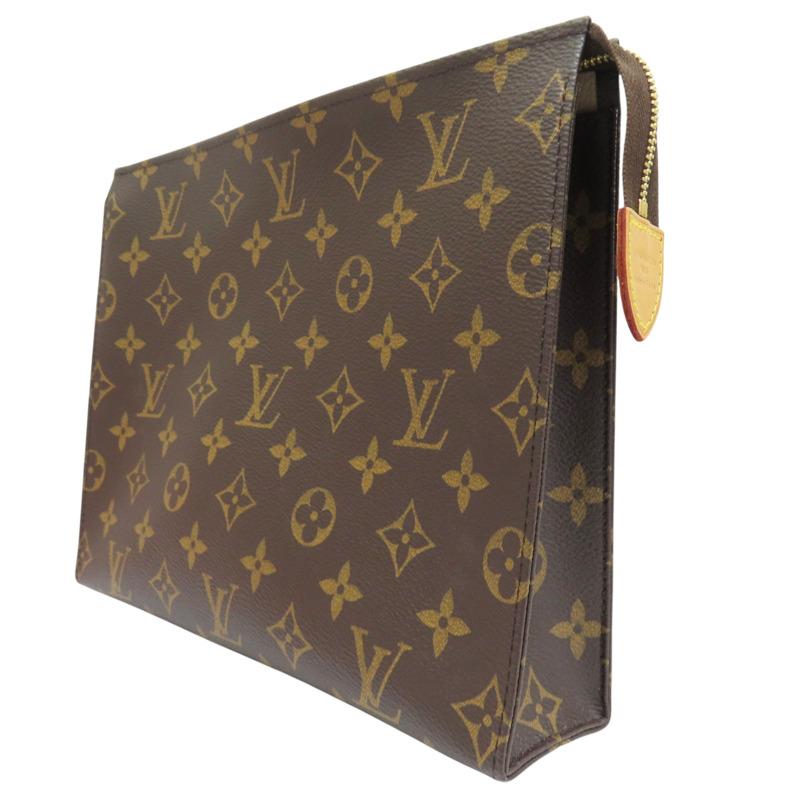 棕色 原花帆布 Pochette 手拿包【LOUIS VUITTON LV 路易威登】 M47542-2
