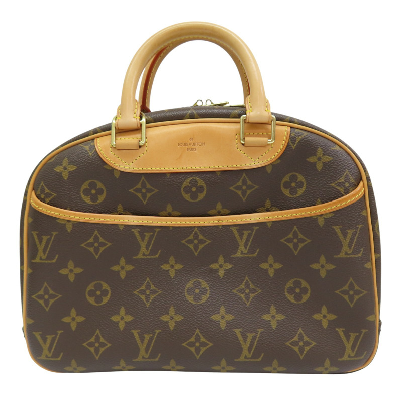 棕色 原花帆布 Trouville 手提包 小珍包【LOUIS VUITTON LV 路易威登】 M42228-0